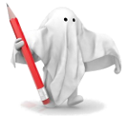 ghost with pencil 128